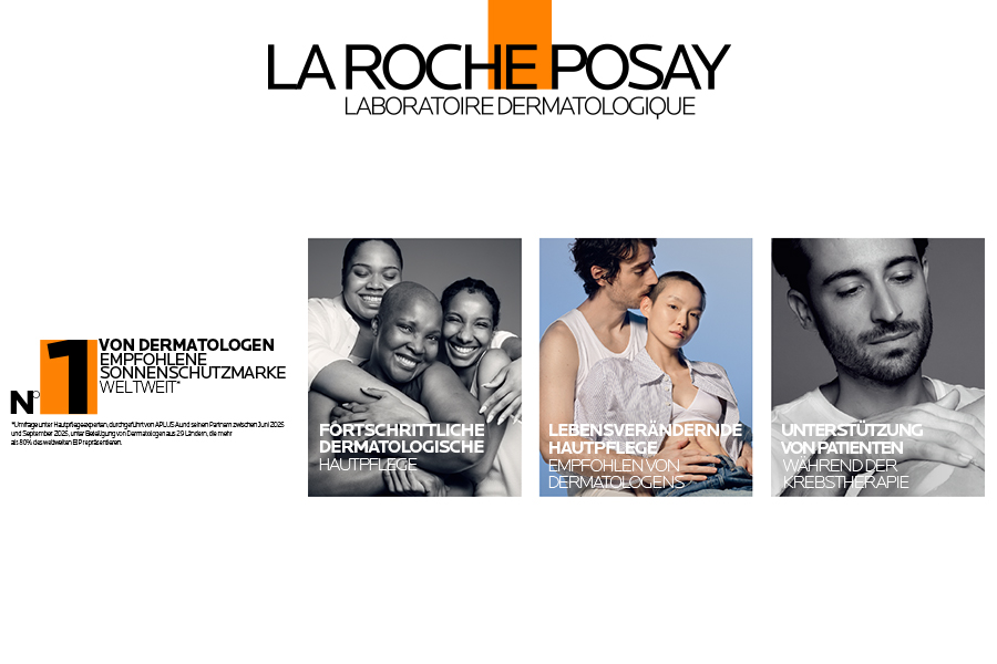 La Roche-Posay Anthelios UV Air Stick LSF 50+ mit Text 'Intensive Pflege', 'Sofortiger Lifting-Effekt', 'Dreifache Hyaluronsäure', 'Reparierte Hautschutzbarriere'.